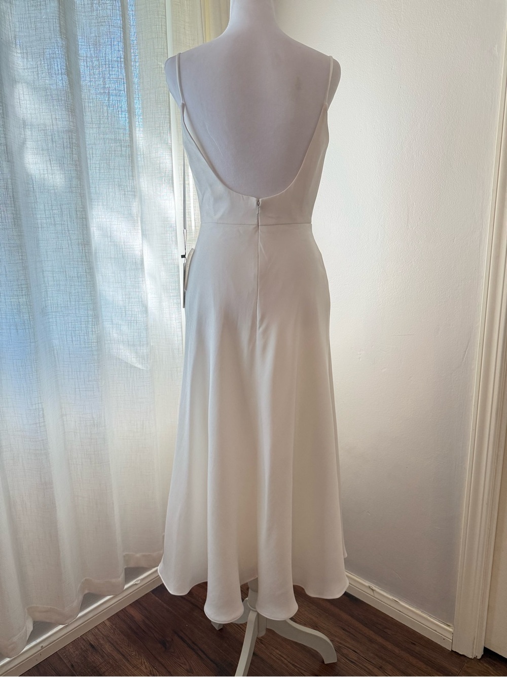 Jenny Yoo "Callista" Soft Mikado Wedding Dress in Ivory – Size 2 MIDI - Picture 3 of 8